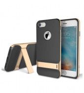 TPU+PC чехол Rock Royce Series с функцией подставки для Apple iPhone 7 plus (5.5") Черный / Champagne gold