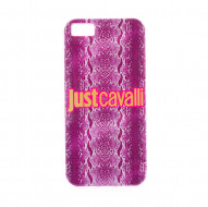 TPU чехол Just Cavalli Print "Shiny Python" для Apple iPhone 5/5S/SE Сиреневый