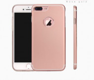 Ультратонкий TPU чехол c металлическими вставками YED для Apple iPhone 7 plus (5.5") Rose Gold