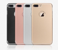 Ультратонкий TPU чехол c металлическими вставками YED для Apple iPhone 7 plus (5.5") Золотой
