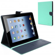 Чехол (книжка) Mercury Fancy Diary series для Apple iPad 2/3/4 Бирюзовый / Синий