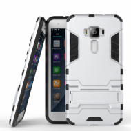 Ударопрочный чехол-подставка Transformer для Asus Zenfone 3 (ZE520KL) с мощной защитой корпуса Серебряный / Satin Silver