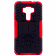 Противоударный двухслойный чехол Shield для Asus Zenfone 3 (ZE552KL) с подставкой Красный