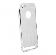 Алюминиевая накладка Rhombus Style для Apple iPhone 5/5S/SE Серебряный