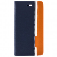 Чехол (книжка) с TPU креплением Stripe series для Doogee X5 / X5 Pro Синий / Коричневый