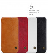 Кожаный чехол (книжка) Nillkin Qin Series для Google Pixel XL Коричневый