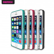 Металлический бампер Remax (винт) для Apple iPhone 5/5S/SE Малиновый