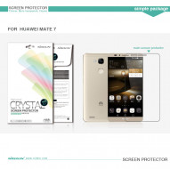 Защитная пленка Nillkin Crystal для Huawei Ascend Mate 7  Анти-отпечатки