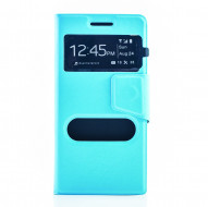 Чехол (книжка) с TPU креплением для Huawei Ascend P6 Голубой