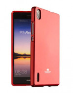 TPU чехол Mercury Jelly Color series для Huawei Ascend P7 Красный