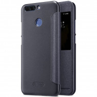 Кожаный чехол (книжка) Nillkin Sparkle Series для Huawei Honor 8 Pro / Honor V9 Черный