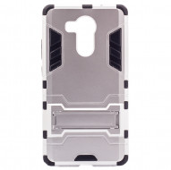 Ударопрочный чехол-подставка Transformer для Huawei Mate 8 с мощной защитой корпуса Серебряный / Satin Silver
