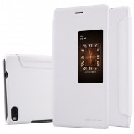 Кожаный чехол (книжка) Nillkin Sparkle Series для Huawei P8 Белый