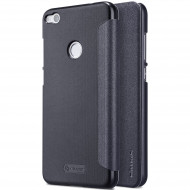 Кожаный чехол (книжка) Nillkin Sparkle Series для Huawei P8 Lite (2017) Черный