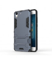 Ударопрочный чехол-подставка Transformer для Huawei Y6 II с мощной защитой корпуса Серый / Metal slate