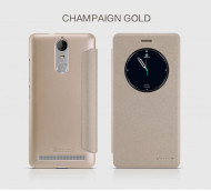 Кожаный чехол (книжка) Nillkin Sparkle Series для Lenovo K5 Note / K5 Note Pro Золотой