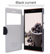 Кожаный чехол (книжка) Nillkin Fresh Series для Lenovo Vibe X2  Черный
