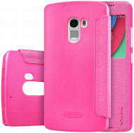 Кожаный чехол (книжка) Nillkin Sparkle Series для Lenovo Vibe X3 Lite (A7010) / K4 Note Розовый