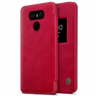 Кожаный чехол (книжка) Nillkin Qin Series для LG G6 H870 / H870DS Красный