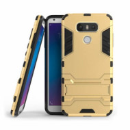 Ударопрочный чехол-подставка Transformer для LG G6 H870 / H870DS с мощной защитой корпуса Золотой / Champagne Gold