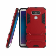 Ударопрочный чехол-подставка Transformer для LG G6 H870 / H870DS с мощной защитой корпуса Красный / Dante Red