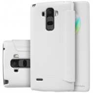 Кожаный чехол (книжка) Nillkin Sparkle Series для LG H540F G4 Stylus Dual Белый