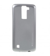 TPU чехол Mercury iJelly Metal series для LG K8 K350E Серебряный