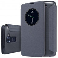 Кожаный чехол (книжка) Nillkin Sparkle Series для LG K8 K350E Черный