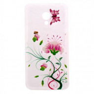 TPU чехол Cute Print для Meizu M3 / M3 mini / M3s Flowers and Butterfly