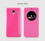 Кожаный чехол (книжка) Nillkin Sparkle Series для Meizu M3 Note Розовый