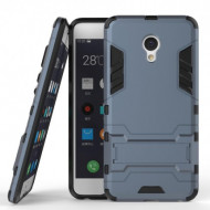 Ударопрочный чехол-подставка Transformer для Meizu M3e с мощной защитой корпуса Серый / Metal slate