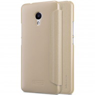 Кожаный чехол (книжка) Nillkin Sparkle Series для Meizu M5s Золотой