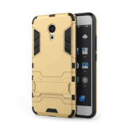 Ударопрочный чехол-подставка Transformer для Meizu Pro 6 Plus с мощной защитой корпуса Золотой / Champagne Gold