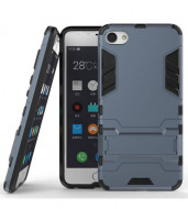 Ударопрочный чехол-подставка Transformer для Meizu U10 с мощной защитой корпуса Серый / Metal slate