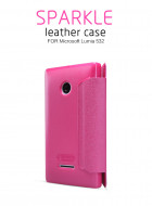Кожаный чехол (книжка) Nillkin Sparkle Series для Microsoft Lumia 532 Dual Sim  Розовый