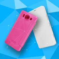 Кожаный чехол (книжка) Nillkin Sparkle Series для Microsoft Lumia 950 Белый