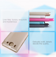 Кожаный чехол (книжка) Nillkin Sparkle Series для Microsoft Lumia 950 Золотой