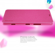 Кожаный чехол (книжка) Nillkin Sparkle Series для Microsoft Lumia 950 Розовый