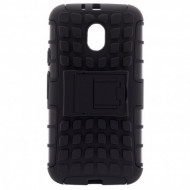 Противоударный двухслойный чехол Shield для Motorola Moto G (3rd Gen.) (XT1550) с подставкой Черный