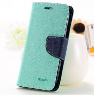 Чехол (книжка) Mercury Fancy Diary series для Samsung A310F Galaxy A3 (2016) Бирюзовый / Синий