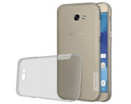 TPU чехол Nillkin Nature Series для Samsung A320 Galaxy A3 (2017) Серый (прозрачный)