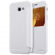 Кожаный чехол (книжка) Nillkin Sparkle Series для Samsung A320 Galaxy A3 (2017) Белый