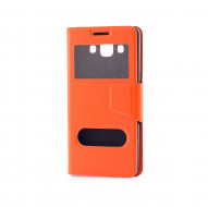 Чехол (книжка) с TPU креплением для Samsung A500H / A500F Galaxy A5 Оранжевый
