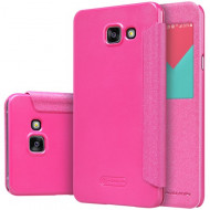 Кожаный чехол (книжка) Nillkin Sparkle Series для Samsung A510F Galaxy A5 (2016) Розовый