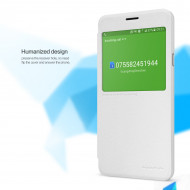 Кожаный чехол (книжка) Nillkin Sparkle Series для Samsung A710F Galaxy A7 (2016) Белый