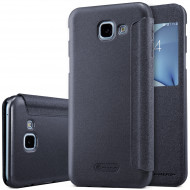 Кожаный чехол (книжка) Nillkin Sparkle Series для Samsung A810 Galaxy A8 (2016) Черный