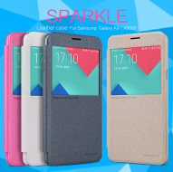 Кожаный чехол (книжка) Nillkin Sparkle Series для Samsung A9000 Galaxy A9 (2016) Черный