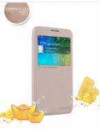 Кожаный чехол (книжка) Nillkin Sparkle Series для Samsung E500H/DS Galaxy E5 Золотой