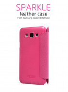 Кожаный чехол (книжка) Nillkin Sparkle Series для Samsung E500H/DS Galaxy E5 Розовый