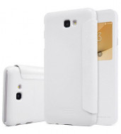 Кожаный чехол (книжка) Nillkin Sparkle Series для Samsung G570F Galaxy J5 Prime (2016) Белый